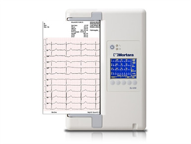 What type of display does the ECG machine have?