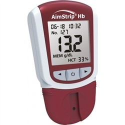 What does a hemoglobin meter test for?