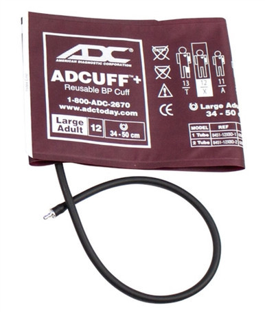 ADVIEW2 Cuff, 1 Tube, Large Adult, Burgundy, w/Male Bayonet Questions & Answers