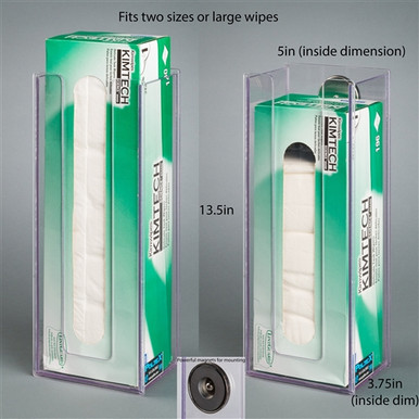 What is the width of the lab wipe holder?